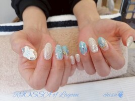 ターコイズｘふんわりフラワー