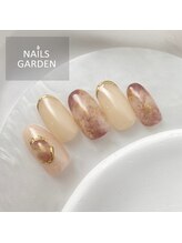 ネイルズガーデン(NAILS GARDEN)/マーブル×ニュアンスネイル