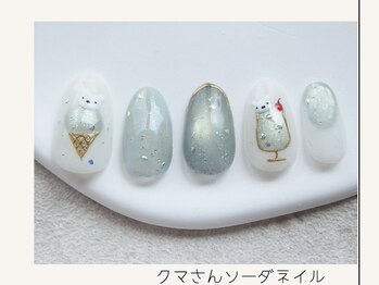 プレンティー 北千住西口店(plenty)/クマさんソーダネイル
