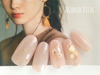 アグニークリッシェ(Agunik Riche)/【押し花ネイル】