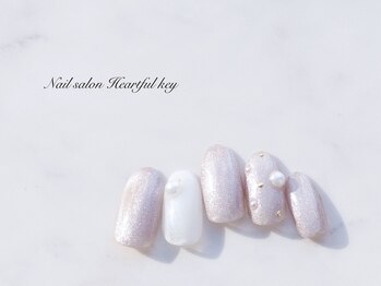 ネイルサロン ハートフルキー(Heartful key)/マグパールネイル¥8000
