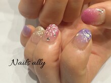 ネイルズアリー 立川店(Nails ally)/花火×ヨーヨー×クリアリング