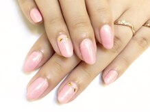 ネイルサロン ジュネイル(NAIL SALON JUNAIL)/ピンクラメ×リボン