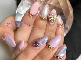 【自爪ネイル】ユニコーンネイル