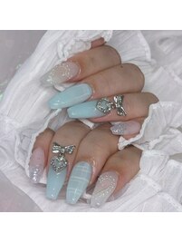 水色チェック¥8000～