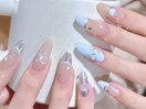 手描きフレンチミラーデザイン
