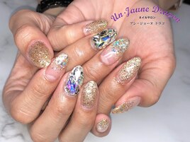 【自爪ネイル】キラキラネイル