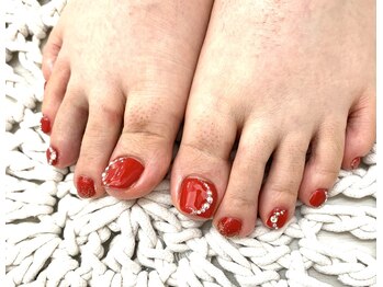 月に見立てたフットアート☆