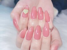 アネラ ネイルズ(Anela_nails)/うる艶ワンカラー＋パーツ2個