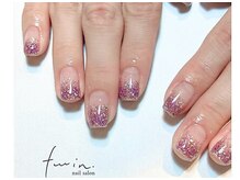 ツインネイル 久屋大通店(twin.nail)/パープルラメグラデ