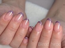 ブレンド 広尾店(BLEND)/ラメ細フレンチ