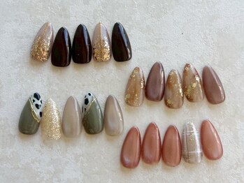 シンプルコース 秋ネイル