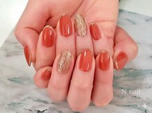 エヌネイル(N nail)の雰囲気(推しモチーフのXをさり気なく入れて♪)