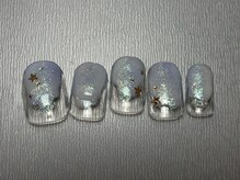 アイ ネイルズ 天神店(I nails)/ラメ星ニュアンス　￥6500