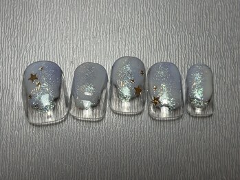 アイ ネイルズ 天神店(I nails)/ラメ星ニュアンス　￥6500
