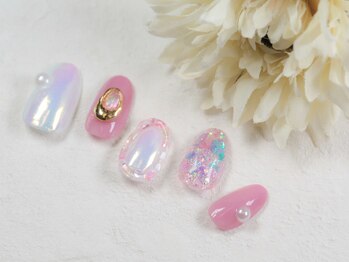 ネイルサロン ソウ 京橋店(Nail Salon Sou)/オーロラ×ピンク