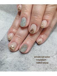 大理石風ネイル