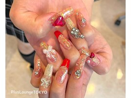 ロングネイル★赤ネイル