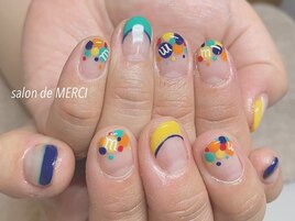 カラフルドットnail☆