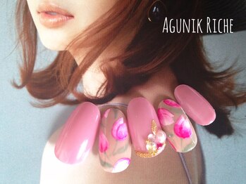 アグニークリッシェ(Agunik Riche)/【チューリップ柄ネイル】