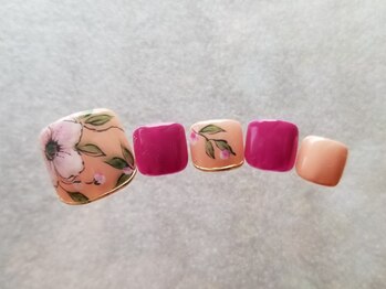ネイルフロンティア 吉祥寺(NAIL FRONTIER)/手描き芙蓉フット¥8980~