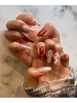 エーナイン イオン秋田中央店/バレンタインネイル