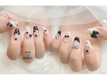 ゴテかわ(GOTE KAWA)/フレンチ、ハートネイル