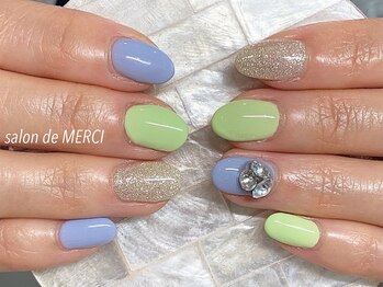サロン ド メルシー(Salon de MERCI)/3色×ビジュー☆