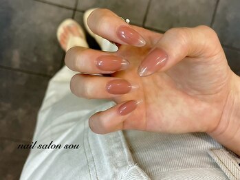 ソウ 難波店 nail salon Sou/クリアフレンチnail
