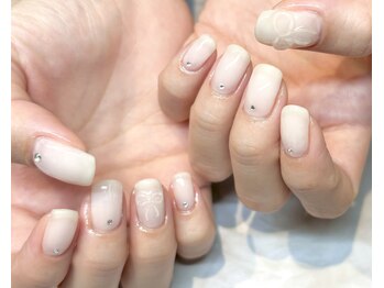 ルヒアネイル イオン戸畑ショッピングセンター店(Ruhia Nail)/ぷっくりリボンネイル