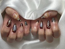 海外風赤フレンチアートネイル！