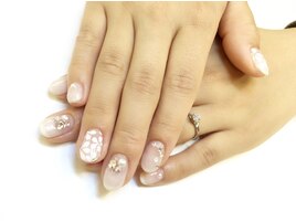 ホワイトラメグラ×フラワー