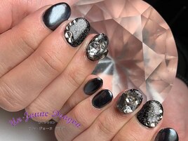 【自爪ネイル】ブラックネイル