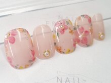 ネイルフロンティア 吉祥寺(NAIL FRONTIER)/春色お花囲みネイル8980円～