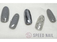 スピードネイル アンド アイ 宮交シティ店/#115 &nbsp;【ブラック×グレー】