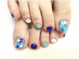 FOOTターコイズブルー×ブルー