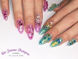 【ロングネイル】蝶々ネイル