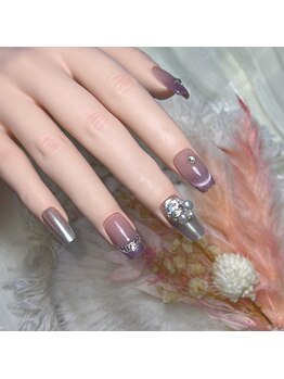 ドミネイル 池袋店(DOMI NAIL)/マグネットフレンチとミラー