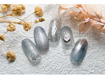 夏シルバーネイル