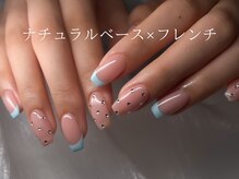 ヴィオラ(VIOLA)/フレンチ/オフィス/春ネイル