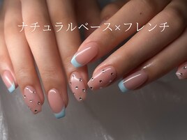 フレンチ/オフィス/春ネイル