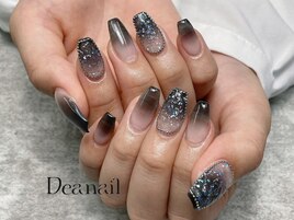 黒グラデーションネイル