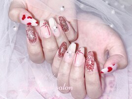 ハートXリボンX雪Xフラッシュ