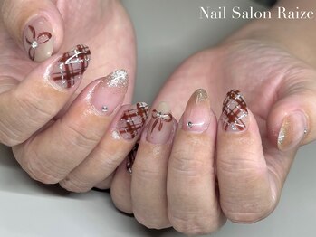 ライズ 本町店(Raize)/チェックネイル/秋ネイル