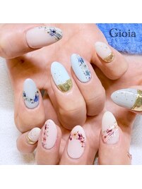 ドライフラワー　ピンク　ブルー