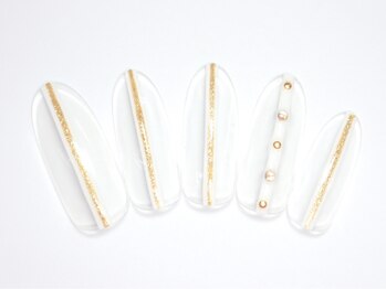 ワンネイル(ONE NAIL)/＃ストライプ＃クリアネイル