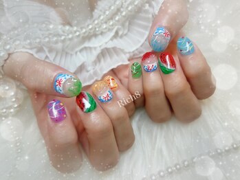 ネイルアンドまつげエクステ リッチエイト 原宿店(Rich8)/かき氷☆夏ネイル
