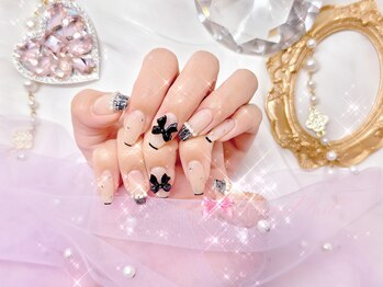 ワンホンネイル 新宿(Rumi Nail)/キラキラ定額コース/ツイード