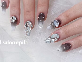 エピラ(epila)/ブラウン×秋ネイル