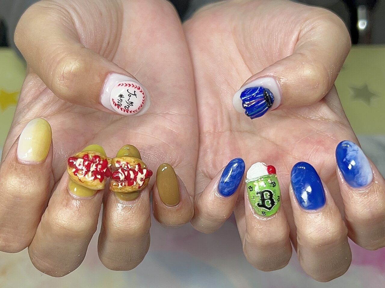 3dネイルパーツ野球 ⚾️📣✨ #野球ネイル #3dネイル #3dネイルパーツ #3dネイルアート